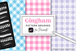 Gingham Pattern Procreate Brushes
