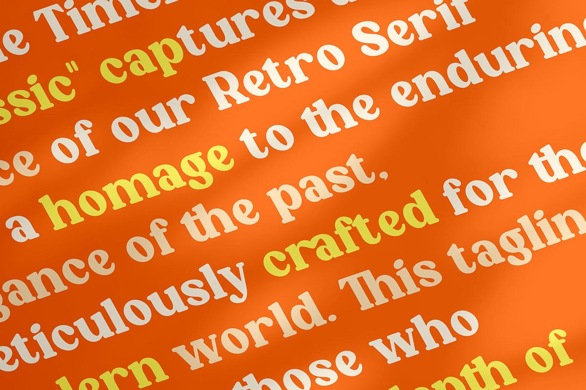 Roffene - Retro Serif Style Font, a Serif Font by PuriCreative (Photo 3 of 10)