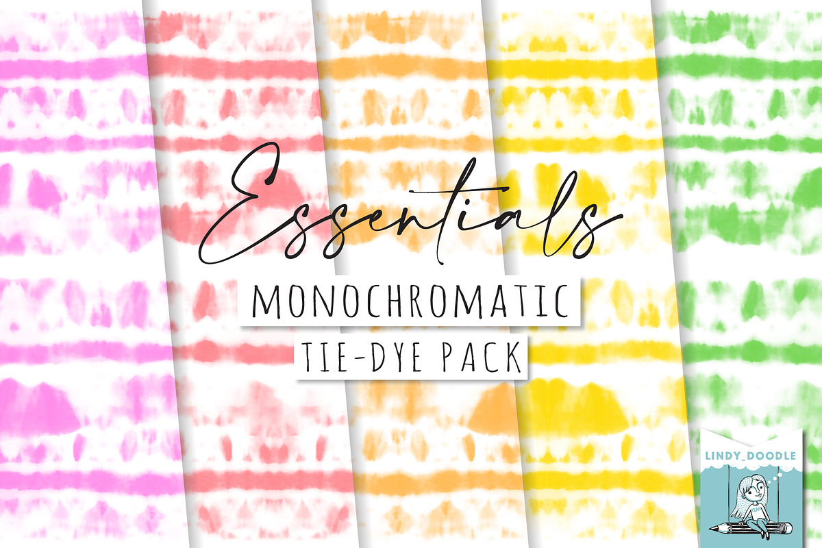 Monochromatic Tie Dye Pack, a Pattern Graphic by Lindy_doodle (Photo 1 of 9)