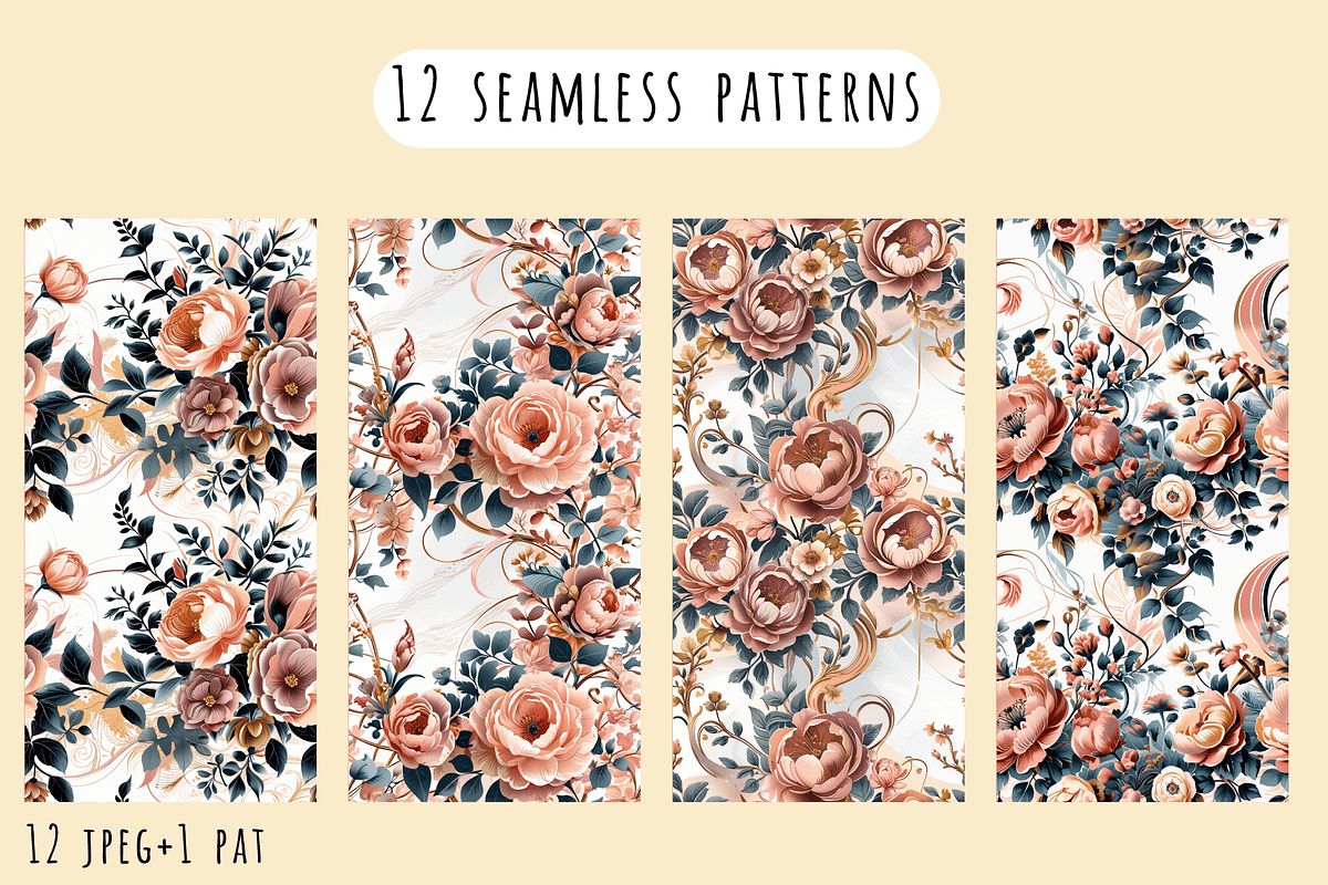 Tea Rose - Floral Patterns, a Pattern Graphic by Art Sproot (Photo 4 of 8)
