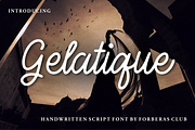 Gelatique | Handwritten Font, a Script Font by Forberas Club (Thumbnail 1 of 7)