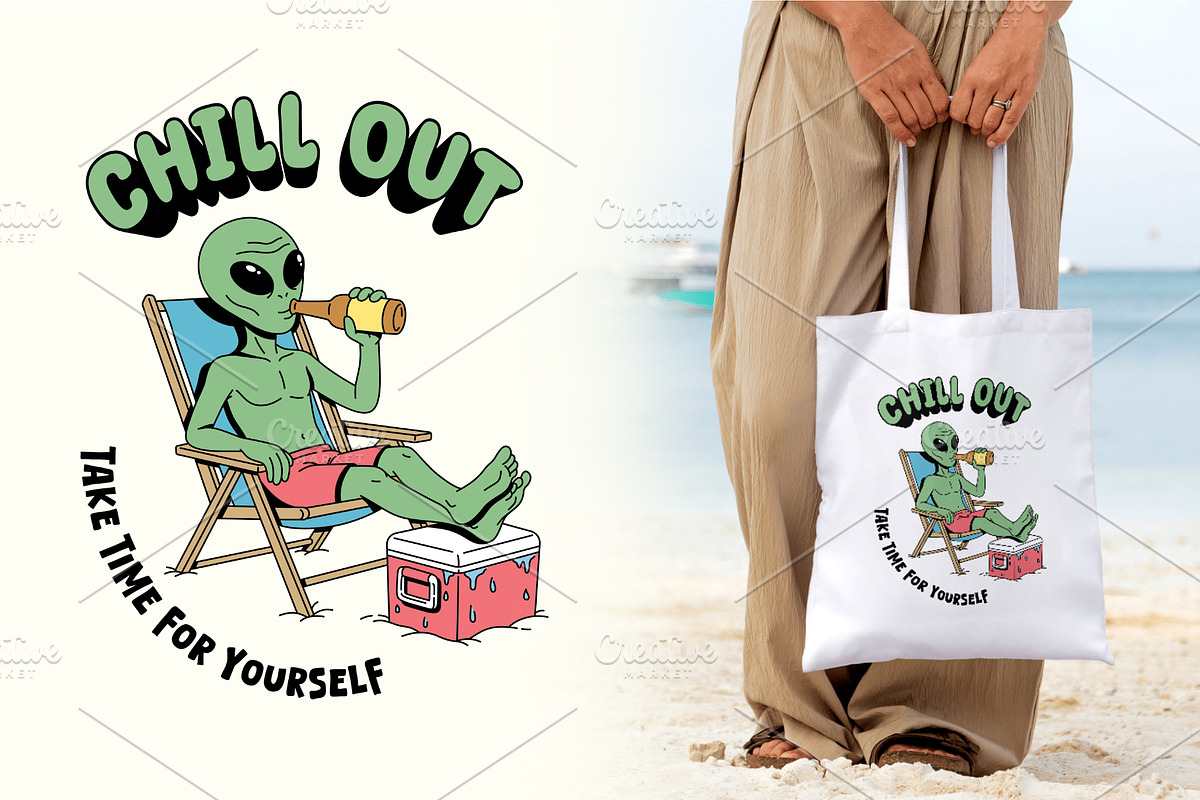 Alien: 5 illustrations enjoy summer, a Person Illustration by gunaonedesign (Photo 6 of 10)