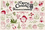 Merry Christmas Clipart Bundle, a Seasonal Illustration by LemonDesign (Thumbnail 1 of 4)
