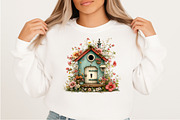 Whimsical Spring Birdhouse Clipart, an Illustration by Craft Nest (Thumbnail 7 of 11)