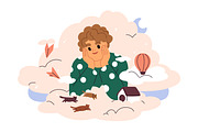 People dream with head in clouds set, a Person Illustration by Good Studio (Thumbnail 3 of 8)