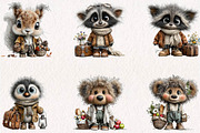 Vintage Cute Animal Storybook, a Seasonal Illustration by CreationArt (Thumbnail 4 of 7)