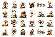 Whimsical Spring Daisy Flower Clipar, an Illustration by designcity5 (Thumbnail 2 of 5)