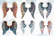 Vintage Angel Wings Clipart, a Graphic by designcity5 (Thumbnail 3 of 5)