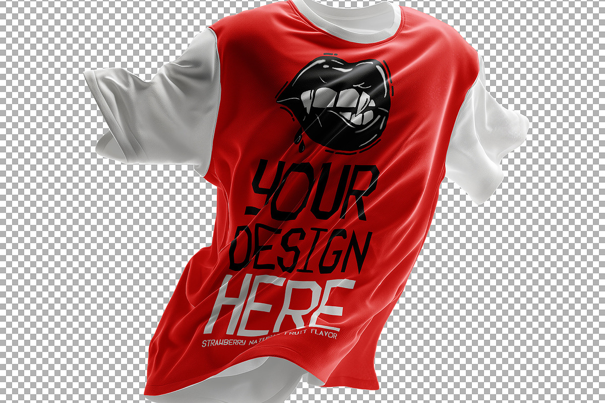 Flying Dynamic T-Shirt Mockup PSD, a Shirt Mockup by LESZ Design (Photo 6 of 6)