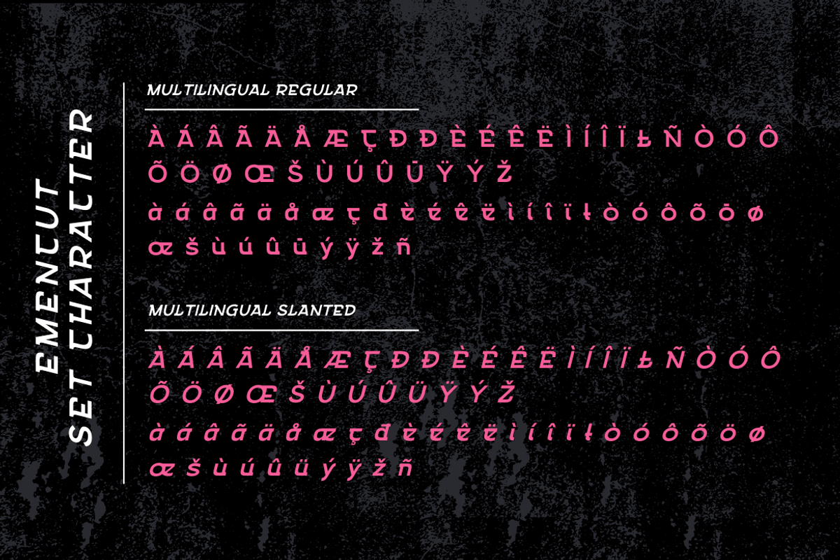 Emencut, a Sans Serif Font by twinstd (Photo 12 of 13)