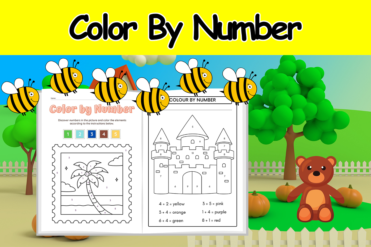 Color By Number Spring Pages, a Templates & Theme by Premium Digital Templates (Photo 3 of 3)