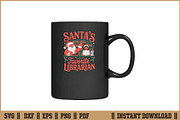 Funny Santa's Favorite Librarian SVG, a Seasonal Illustration by Handy Arts Studio (Thumbnail 3 of 3)