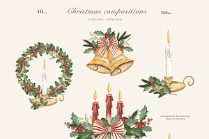 Christmas Time Watercolor Collection