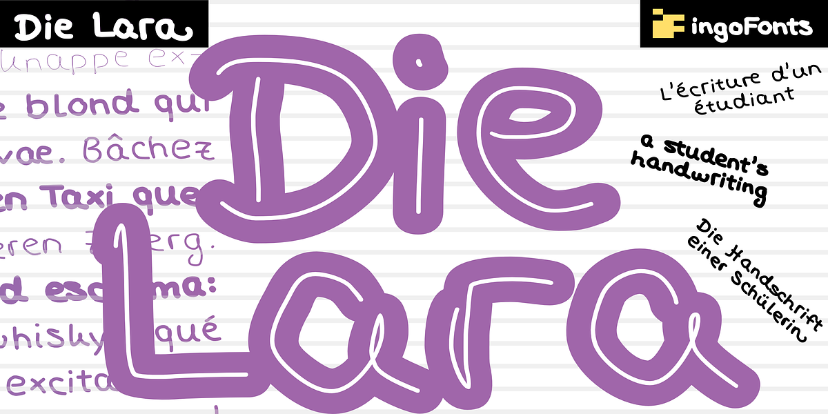 Die Lara, a Handwritten Font by ingoFonts (Photo 1 of 10)