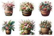 Floral Barrel Clipart - Copy, an Illustration by DreamArtGraphic (Thumbnail 2 of 4)