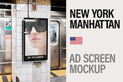 Screen Mockup in New York Subway, an Advertising Mockup by Brandacle Mockups (Thumbnail 3 of 8)