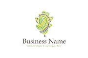 Fingerprint Leaf Custom Logo, a Branding & Logo Template by ARTE MIGUEL (Thumbnail 1 of 3)