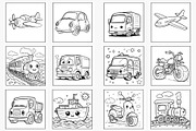 Transportation Coloring Pages, a Transportation Illustration by Lamia Emad (Thumbnail 2 of 4)