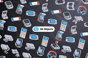 Retro Game Console 3D Icons, an Object 3D Model by Rakata Studio (Thumbnail 5 of 7)