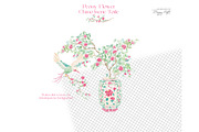 Peony chinoiserie toile cliparts, a Decorative Illustration by TheHappyGiftArt (Thumbnail 5 of 11)
