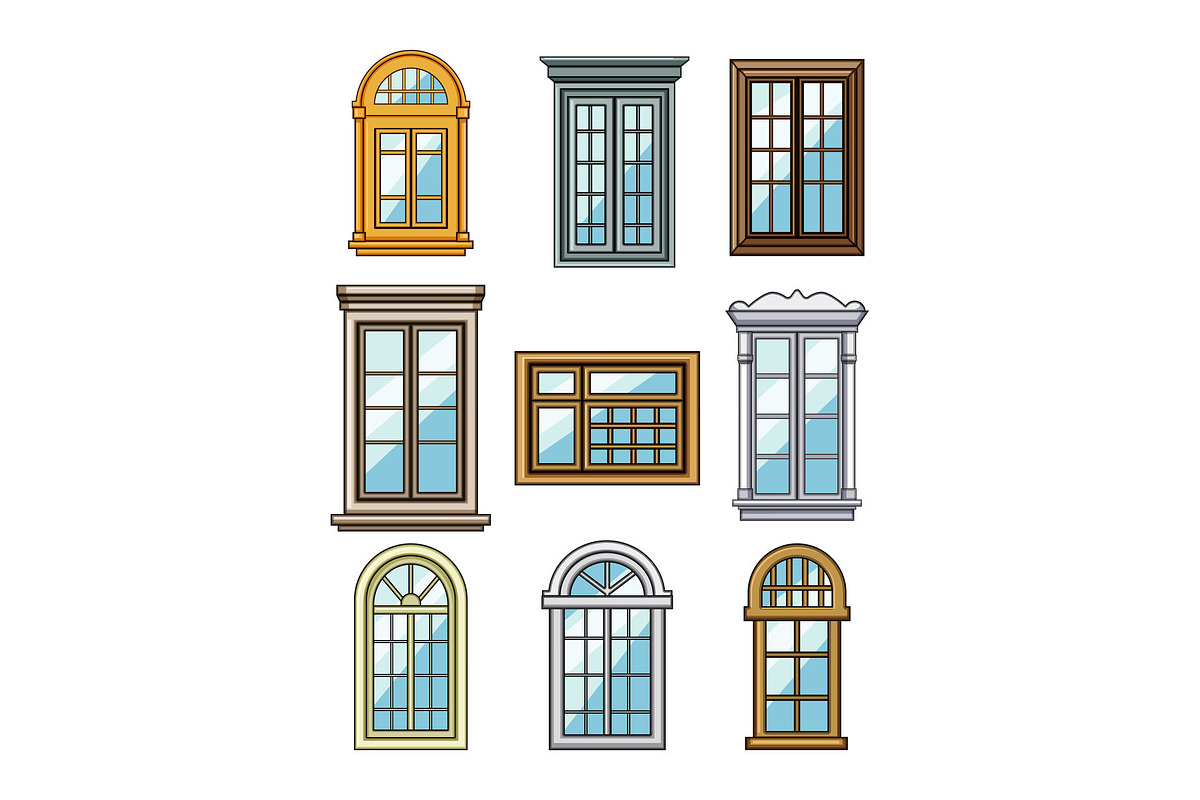 Various window frames illustrating, an Object Graphic by pikepicture (Photo 1 of 3)