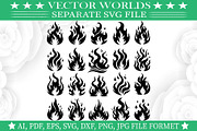 Burning Fire SVG, Burning Fires SVG, an Object Graphic by VectorWorlds (Thumbnail 3 of 3)