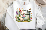 Easter Bunny Sublimation Clipart, an Illustration by DreamCafeArt (Thumbnail 4 of 5)