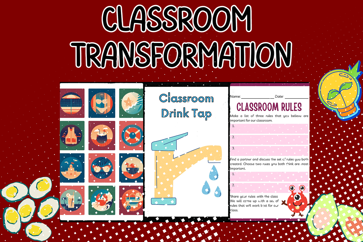 Boho Classroom Decor Bundle, a Templates & Theme by Premium Digital Templates (Photo 3 of 3)