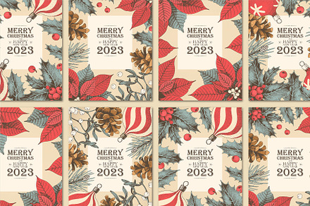 Vintage Christmas Cards, a Card Template by GreyLilac