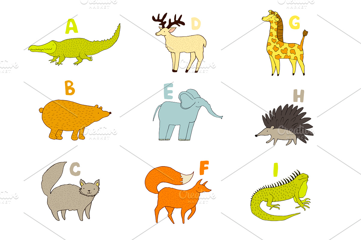 Cute Zoo Alphabet, an Animal Illustration by Anna Isaeva (Photo 2 of 5)
