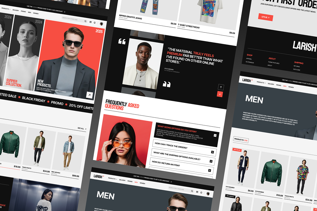 Larish - Fashion E-Commerce Website, a Landing Page Template by SLAB! Design (Photo 5 of 5)