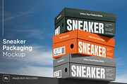 Shoe Box Mockup Front & Side, a Packaging Mockup by graphicsauce (Thumbnail 1 of 4)