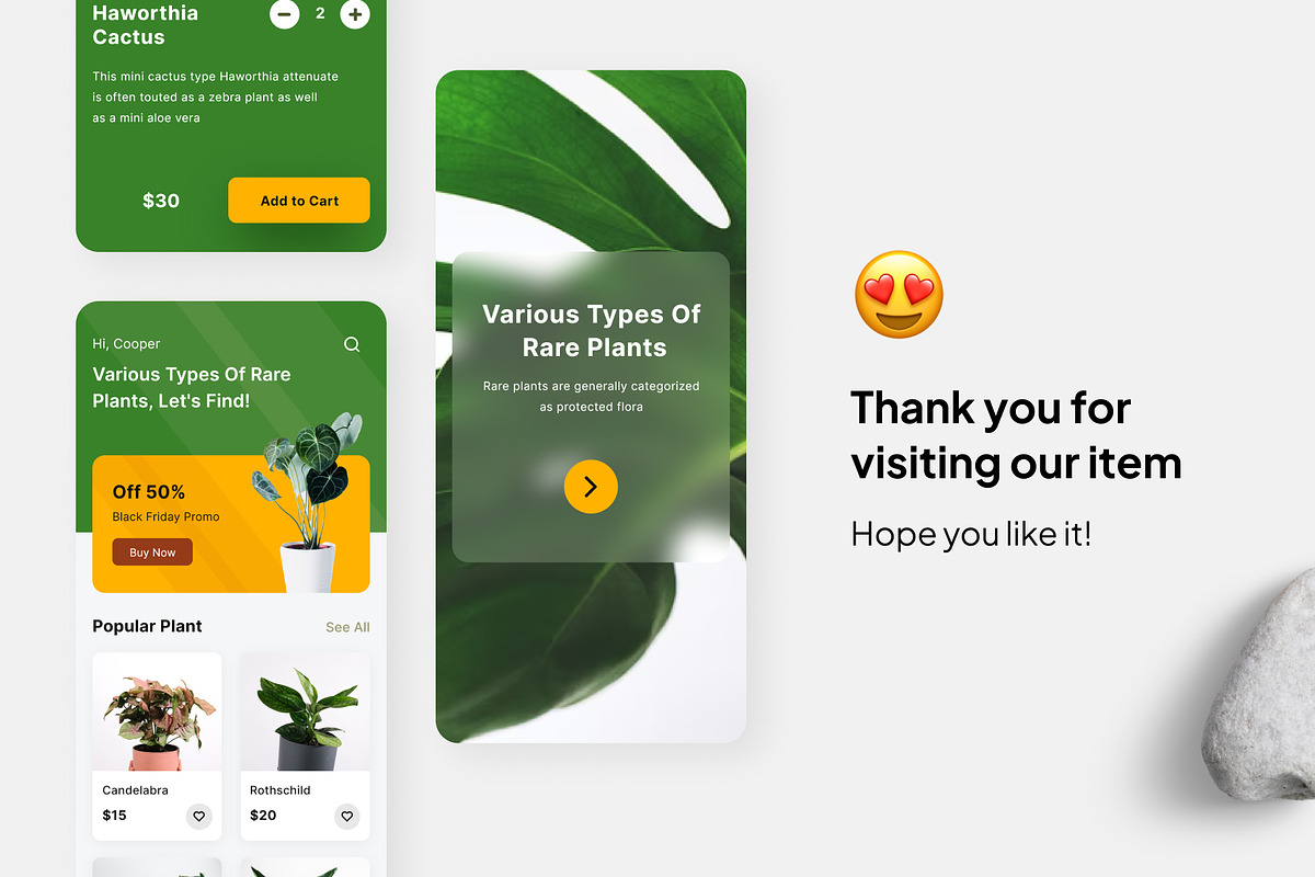 Planta - Plant Mobile App, a Websites & App Template by Panen Creative (Photo 3 of 3)