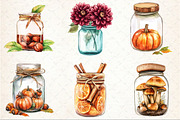 Watercolor Autumn Jar Clipart, an Illustration by Rose Art (Thumbnail 2 of 4)