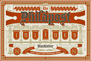 NS Philapost Inlines, a Blackletter Font by Novisouldado (Thumbnail 1 of 8)