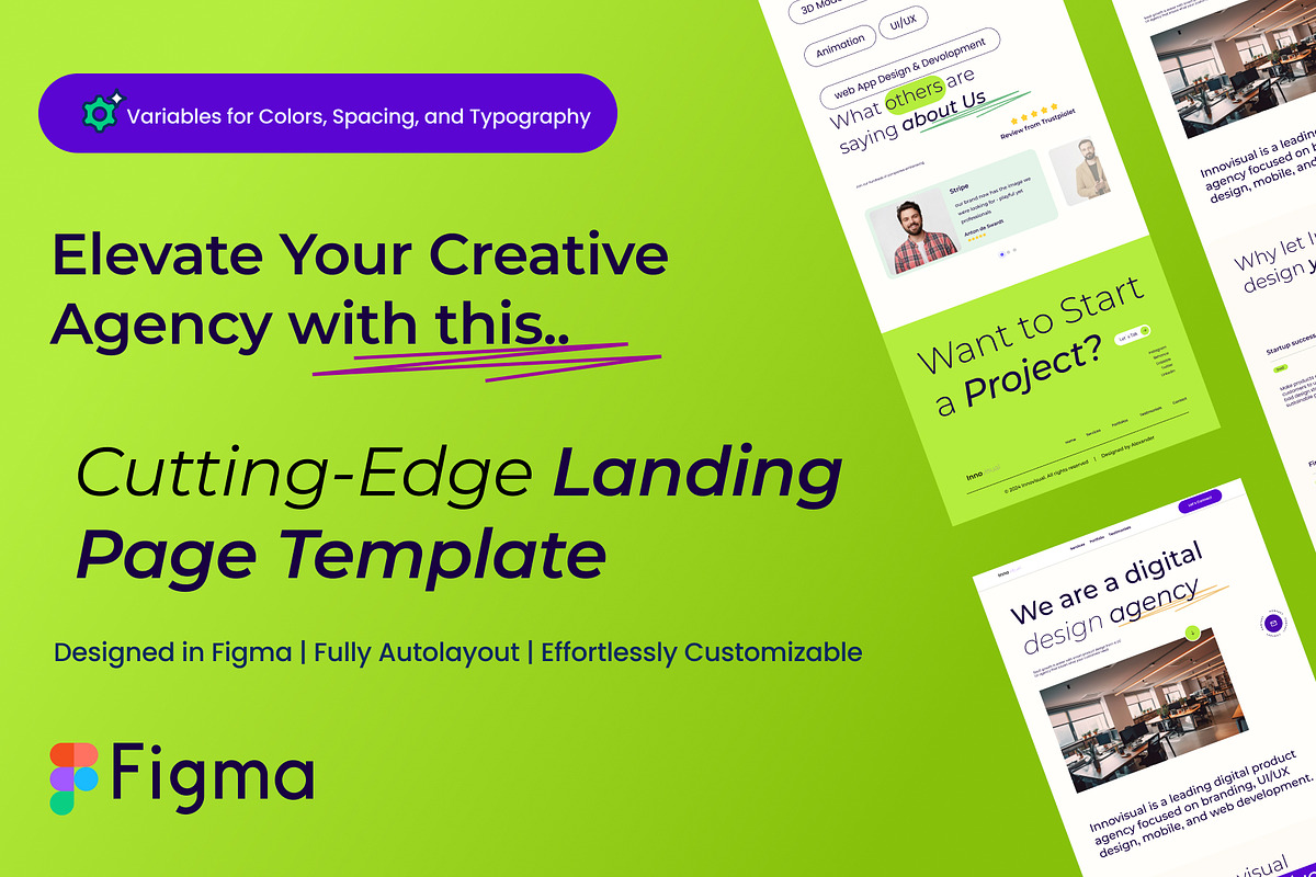 Modern & Responsive Creative Agency, a Landing Page Template by Alexander's Studio (Photo 1 of 4)