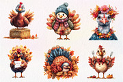 Thanksgiving Turkey Clipart, an Illustration by CreationArt (Thumbnail 6 of 9)