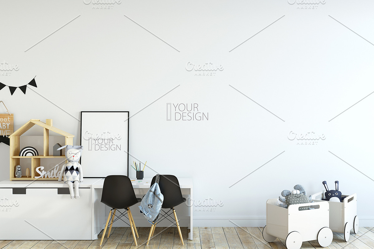 KIDS WALL & FRAMES Mockup Bundle - 4, a Product Mockup by Yuri-U (Photo 28 of 38)