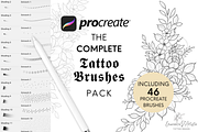 Procreate - Tattoo Fineliner Brushes, a Brush Add-On by LaurenceVArtiste (Thumbnail 1 of 5)