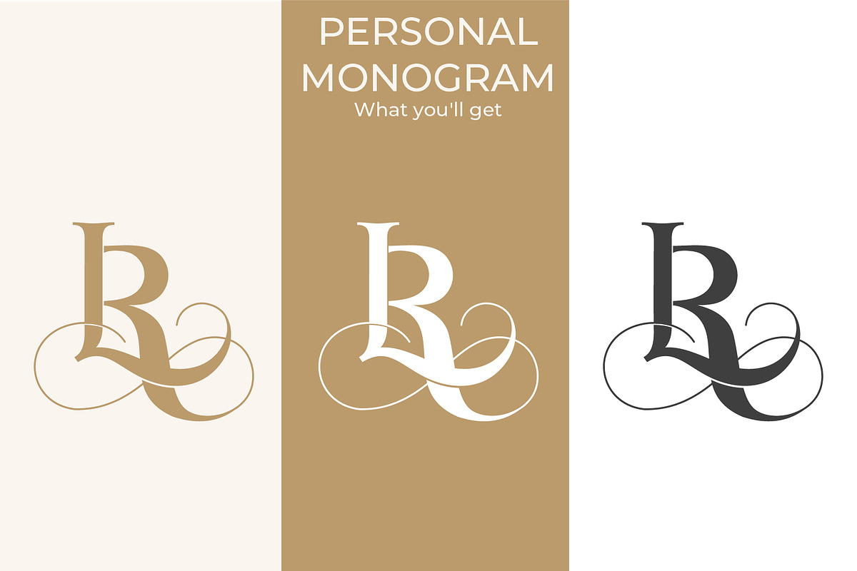 LR RL Wedding Monogram Logo, a Branding & Logo Template by LogoAV (Photo 2 of 6)