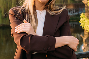 Woman portrait outdoor leisure sunny day park, a Person Photo by Photo Drive Studio