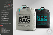 Canvas Laundry Bag Mockup, a Packaging Mockup by INCDesign (Thumbnail 1 of 9)