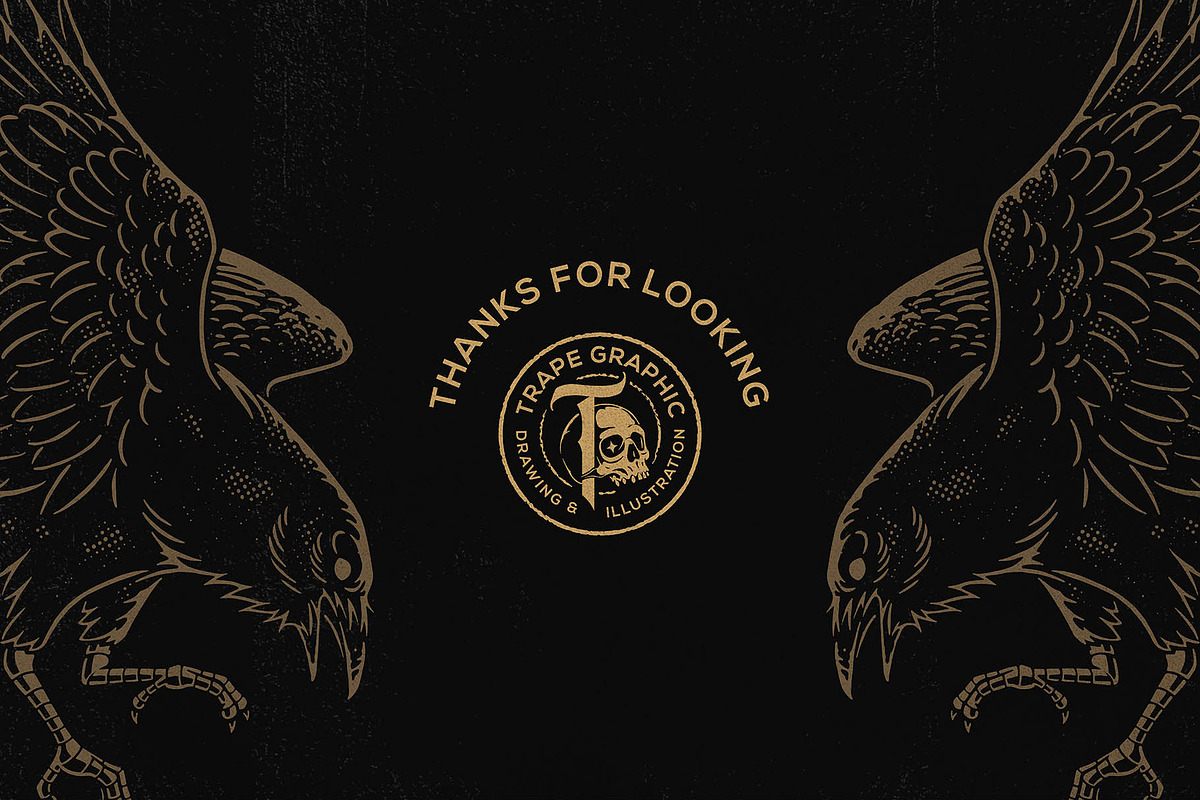 Crow Raven Illustrations pack, an Animal Illustration by Trape Graphic Studio (Photo 7 of 7)