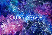 Watercolor Universe illustrations, a Texture Illustration by Librebird (Thumbnail 1 of 4)