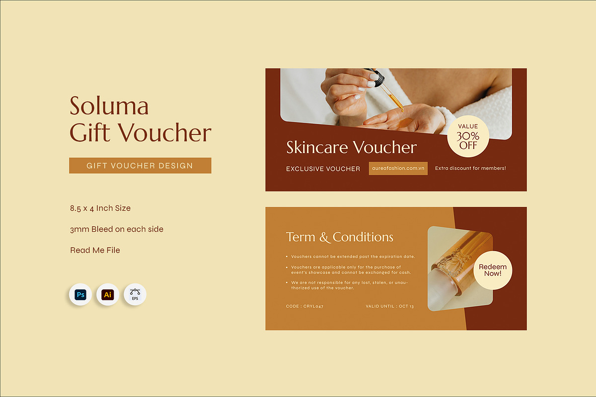 Soluma - Gift Voucher, a Print Template by Fannan Studio (Photo 1 of 3)