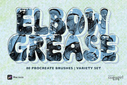 Elbow Grease Procreate Brushes Set, a Brush Add-On by cugypress (Thumbnail 1 of 10)