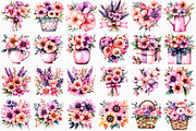Watercolor Mother's Day Flower PNG, an Illustration by Craft Nest (Thumbnail 3 of 10)