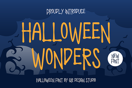 Halloween Wonders, a Handwritten Font by QR Design Studio