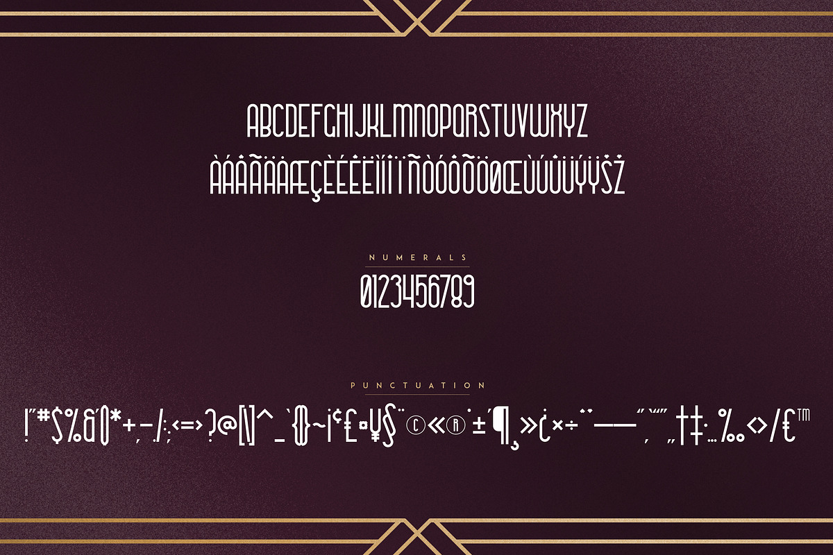 Metria Street - Art Deco Typeface preview 8