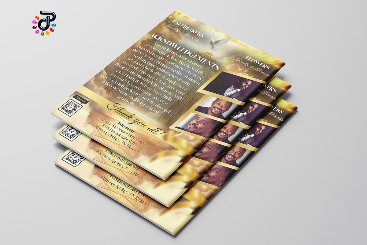 Elegant Canva Obituary Template, a Brochure Template by Protech Design ENT (Photo 9 of 9)